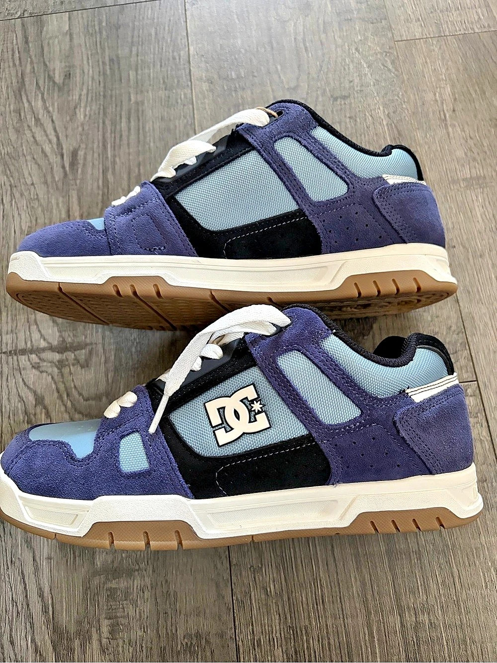 DC Men's Stag Low Top Skate Shoe Blue Sneakers Sz 10